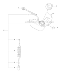 Fuel Tank Diagram and Parts List for 323R 2008-03 Husqvarna Brush Cutter
