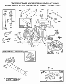 Page B Diagram and Parts List for 3242A89 1998 Husqvarna Lawn Mower