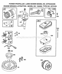 Page E Diagram and Parts List for 3242A99 1999 Husqvarna Lawn Mower