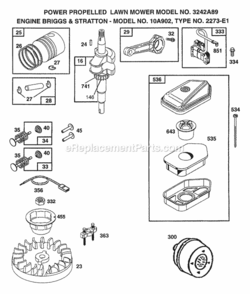 Page B Diagram and Parts List for 3242B89 1998 Husqvarna Lawn Mower