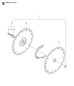 Cutting Blade Diagram and Parts List for K650CUT-N-BREAK 2007-01 Husqvarna Circular Saw
