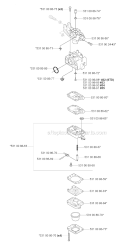 Carburetor Details Diagram and Parts List for 324RX 2004-05 Husqvarna Brush Cutter
