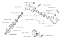 Bevel Gear Diagram and Parts List for 325RJX 2002-01 Husqvarna Brush Cutter