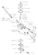 Carburetor Details Diagram and Parts List for 325RJX 2005-05 Husqvarna Brush Cutter