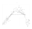 Bevel Gear Diagram and Parts List for 325RJX 2008-03 Husqvarna Brush Cutter