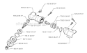 Bevel Gear Diagram and Parts List for 325RX 1999-03 Husqvarna Brush Cutter