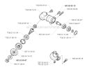 Bevel Gear Diagram and Parts List for 325RX 2000-05 Husqvarna Brush Cutter