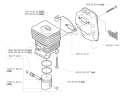 Cylinder Piston Diagram and Parts List for 325RX 2000-05 Husqvarna Brush Cutter