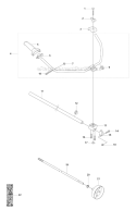 Shaft  Handle Diagram and Parts List for 325RX 2008-03 Husqvarna Brush Cutter