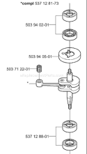 Page F Diagram and Parts List for 325 HS 75 2000-10 Husqvarna Hedge Trimmer