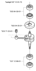 Page F Diagram and Parts List for 325 HS 99 X-Series 2003-01 Husqvarna Hedge Trimmer