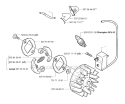 Ignition System Diagram and Parts List for 326RJX 2006-04 Husqvarna Brush Cutter