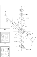 Carburetor Diagram and Parts List for 326RJX 2009-05 Husqvarna Brush Cutter