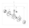 Crankshaft Diagram and Parts List for 326RJX 2009-05 Husqvarna Brush Cutter