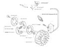 Ignition System  Clutch Diagram and Parts List for 326RX 2001-03 Husqvarna Brush Cutter