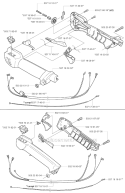 Throttle Controls Diagram and Parts List for 326RX 2002-08 Husqvarna Brush Cutter