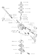 Carburetor Details Diagram and Parts List for 326RX 2002-08 Husqvarna Brush Cutter
