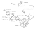 Ignition System  Clutch Diagram and Parts List for 326RX 2004-03 Husqvarna Brush Cutter