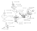 Carburetor  Air Filter Diagram and Parts List for 326RX 2004-03 Husqvarna Brush Cutter