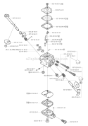 Carburetor Details Diagram and Parts List for 326RX 2004-03 Husqvarna Brush Cutter