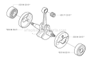 Crankshaft Diagram and Parts List for 326RX 2004-03 Husqvarna Brush Cutter