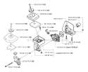 Carburetor  Air Filter Diagram and Parts List for 326RX 2006-04 Husqvarna Brush Cutter
