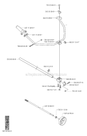 Shaft  Handle Diagram and Parts List for 326RX 2007-01 Husqvarna Brush Cutter