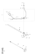 Shaft  Handle 1 Diagram and Parts List for 326RX 2009-05 Husqvarna Brush Cutter