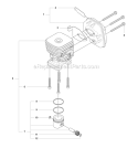 Cylinder Piston And Muffler Diagram and Parts List for 327P4 2012-10 Husqvarna Pole Saw