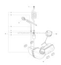 Fuel Tank Diagram and Parts List for 327P4 2012-10 Husqvarna Pole Saw