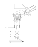 Cylinder Piston  Muffler Diagram and Parts List for 327PT5S 2011-06 Husqvarna Pole Saw