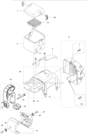 Part Location Diagram of 505141802 Husqvarna Cylinder Cover Assembly