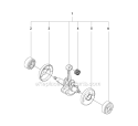 Crankshaft Diagram and Parts List for 327PT5S 2012-01 Husqvarna Pole Saw