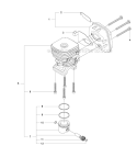 Cylinder Piston  Muffler Diagram and Parts List for 327PT5S 2012-01 Husqvarna Pole Saw
