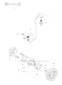 Ignition System  Clutch Diagram and Parts List for 327PT5S 2012-01 Husqvarna Pole Saw