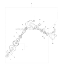 Bevel Gear Diagram and Parts List for 327RDX 2008-03 Husqvarna Brush Cutter