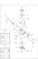 Carburetor Diagram and Parts List for 327RDX 2012-01 Husqvarna Brush Cutter