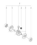 Crankshaft Diagram and Parts List for 327RDX 2012-01 Husqvarna Brush Cutter
