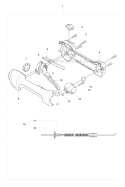 Handle  Controls Diagram and Parts List for 327RJX 2008-03 Husqvarna Brush Cutter