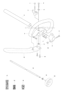 Shaft  Handle Diagram and Parts List for 327RJX 2008-03 Husqvarna Brush Cutter