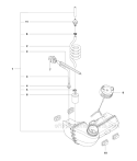 Fuel Tank Diagram and Parts List for 327RJX 2012-01 Husqvarna Brush Cutter