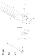 Shaft  Handle Diagram and Parts List for 327RJX 2012-01 Husqvarna Brush Cutter