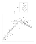 Bevel Gear Diagram and Parts List for 327RJX 2012-01 Husqvarna Brush Cutter