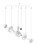 Crankshaft Diagram and Parts List for 327RJX 2012-01 Husqvarna Brush Cutter