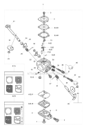 Carburetor Details Diagram and Parts List for 327RX 2008-03 Husqvarna Brush Cutter