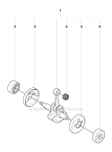 Crankshaft Diagram and Parts List for 327RX 2008-03 Husqvarna Brush Cutter