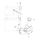 Fuel Tank Diagram and Parts List for 327RX 2009-10 Husqvarna Brush Cutter