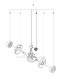 Crankshaft Diagram and Parts List for 327RX 2012-01 Husqvarna Brush Cutter