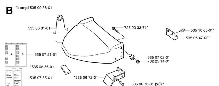 Part Location Diagram of 535106501 Husqvarna 