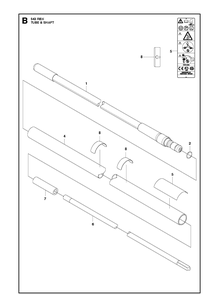 Tube Diagram and Parts List for 543RBX 20130500001-20182200000 Husqvarna Brush Cutter